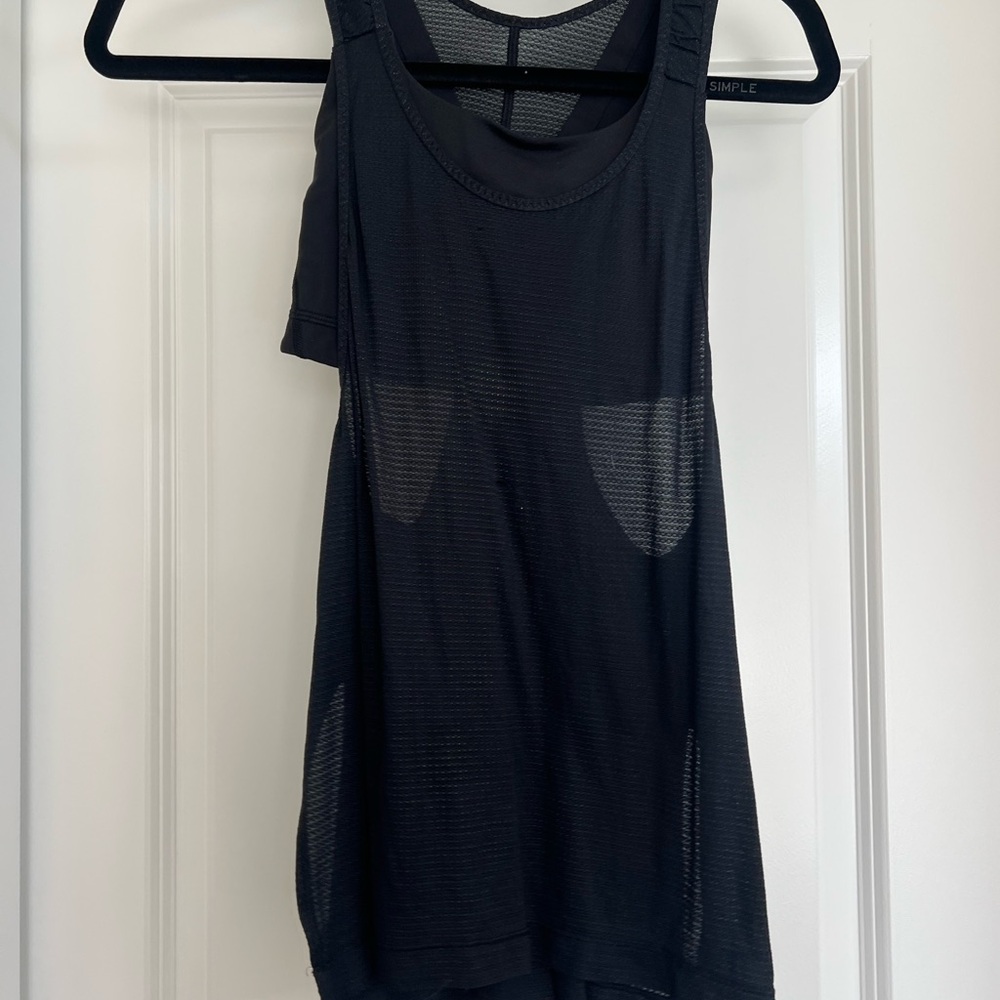 Lululemon Athletica Black Mesh Tank Top
